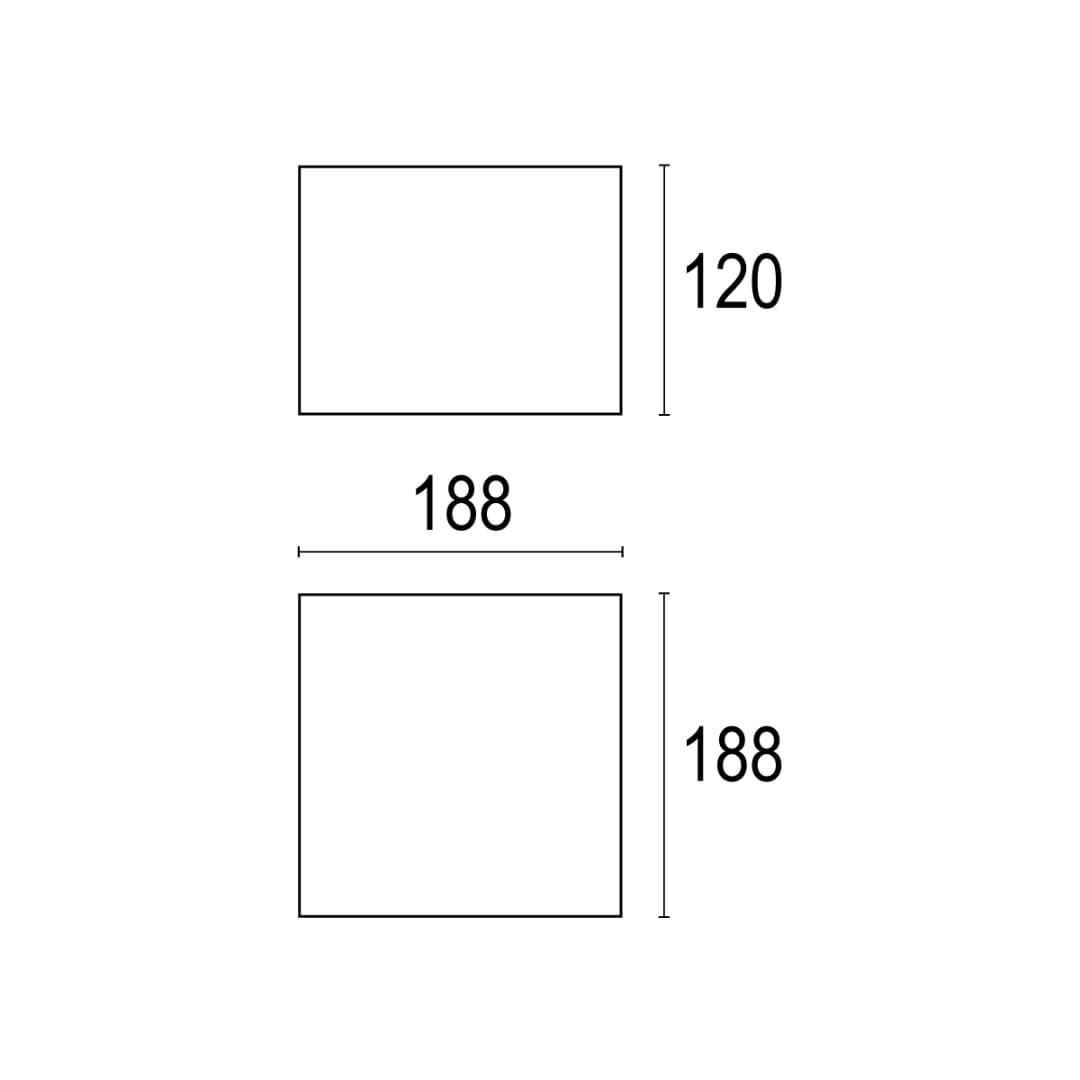 Накладной потолочный светильник MaxiEdge C SQ Dark Ghidini GH0706