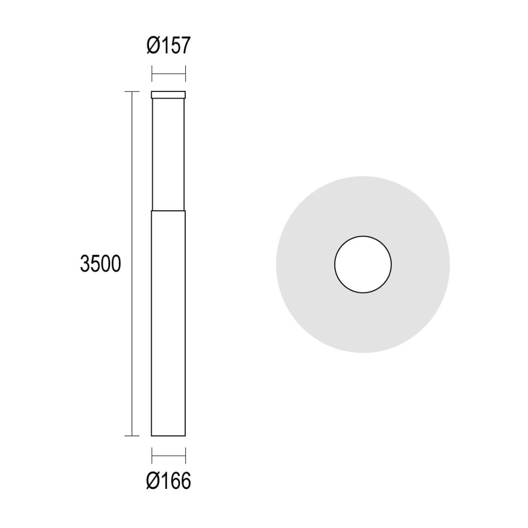 Светильник на опору MaxiTondo Opal 3500 Ghidini GH0903