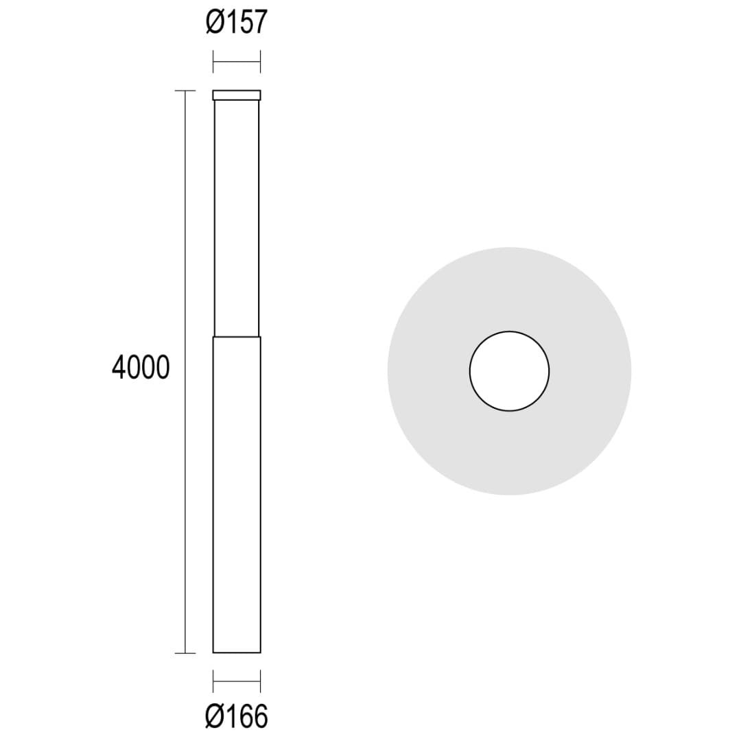 Светильник на опору MaxiTondo Opal 4000 Ghidini GH0904