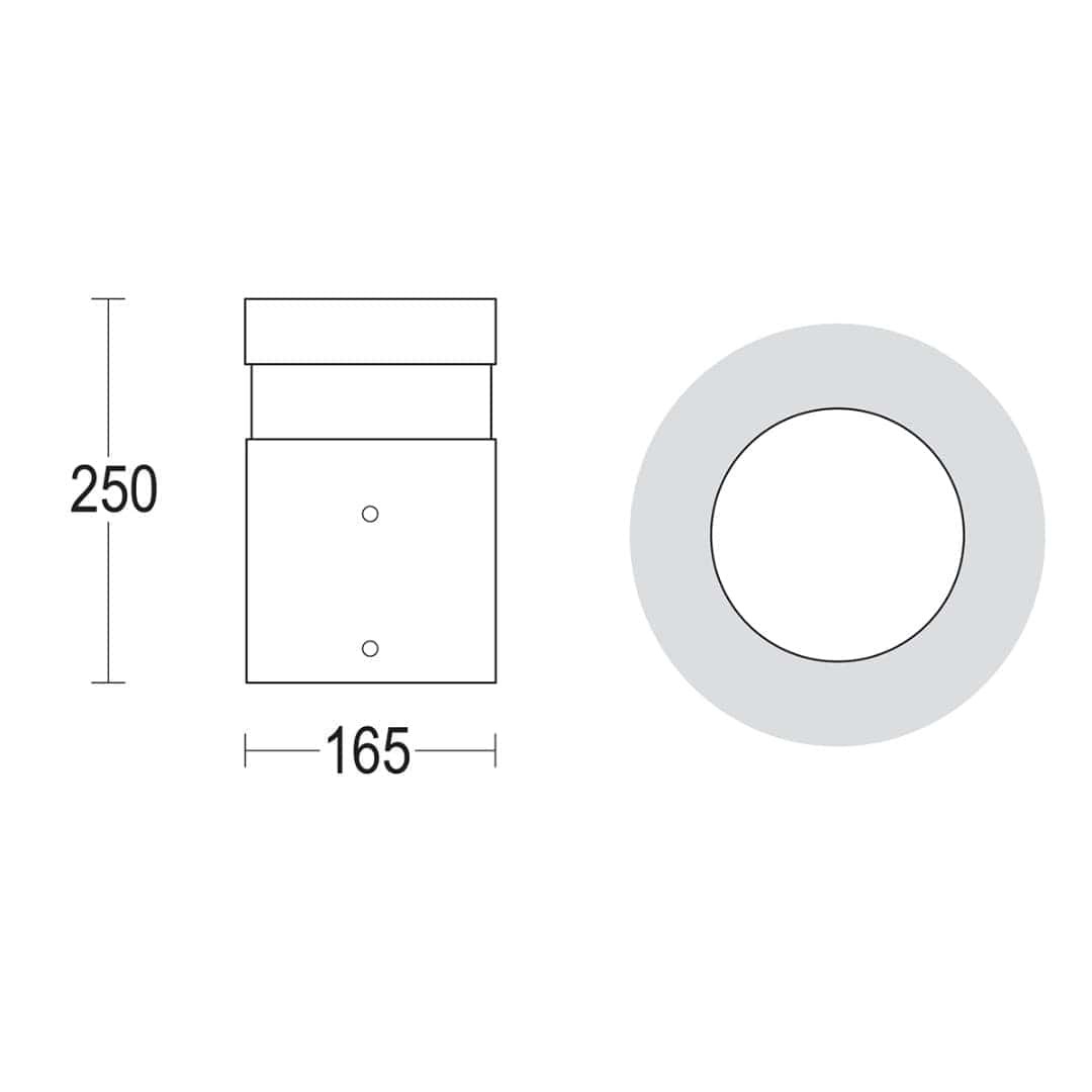Светильник-столбик MaxiTondo D 250 360° Ghidini GH0910