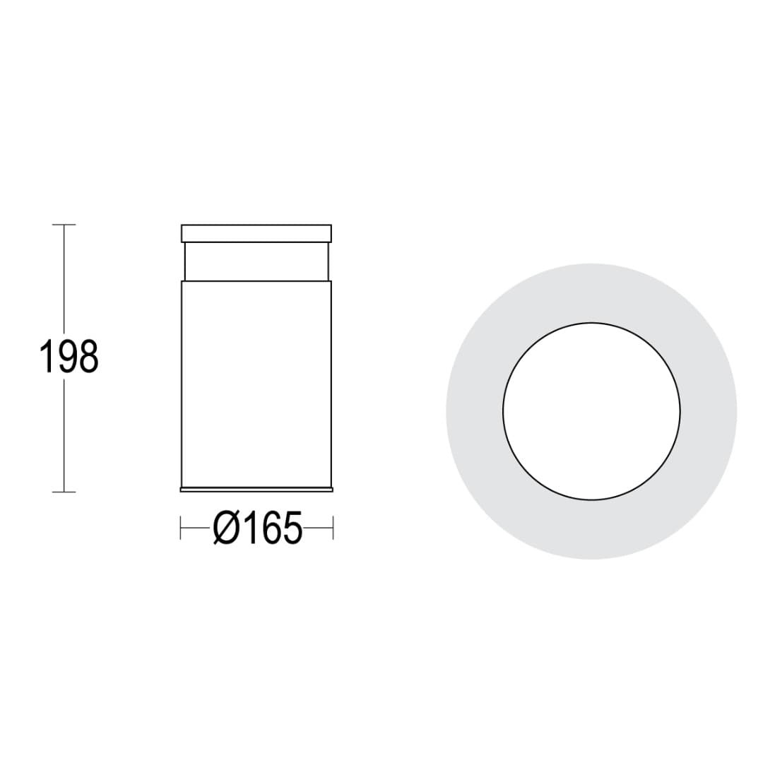 Светильник-столбик MaxiTondo D Flat 250 360° Ghidini GH0940