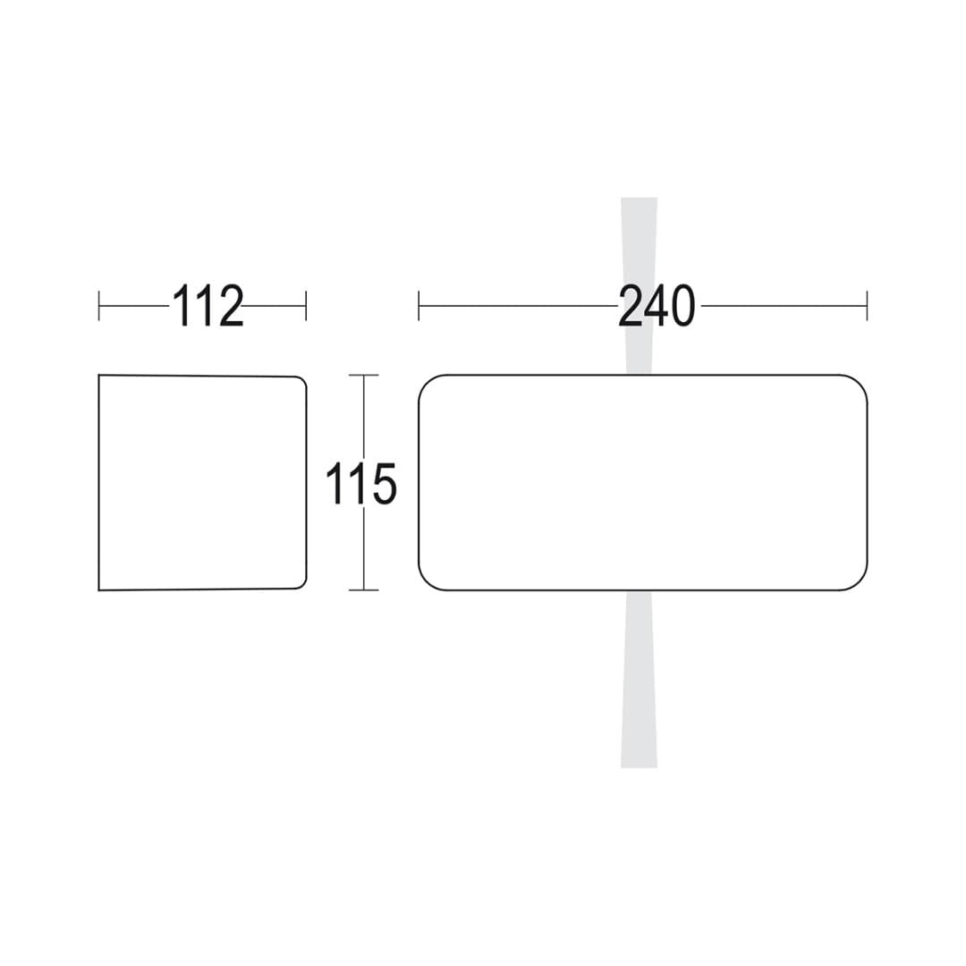 Настенный светильник Modo 2LE 240x115 Ghidini GH1014