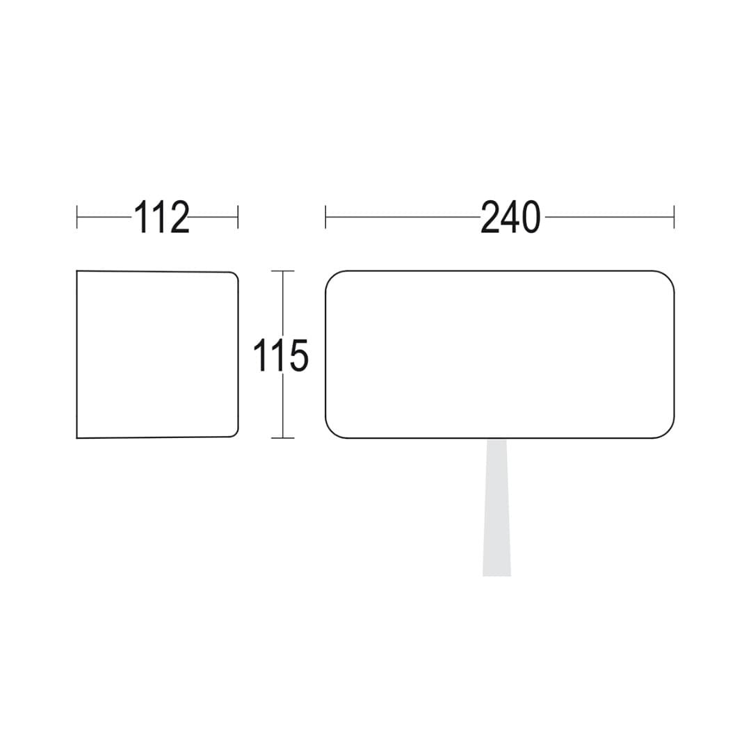 Настенный светильник Modo 1LE 240x115 Ghidini GH1015