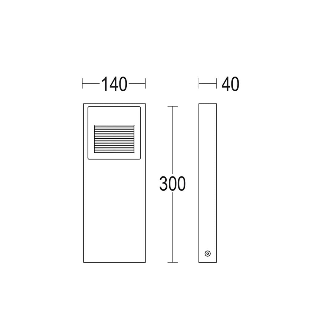 Светильник-столбик Verso Flat P 300 Ghidini GH1149