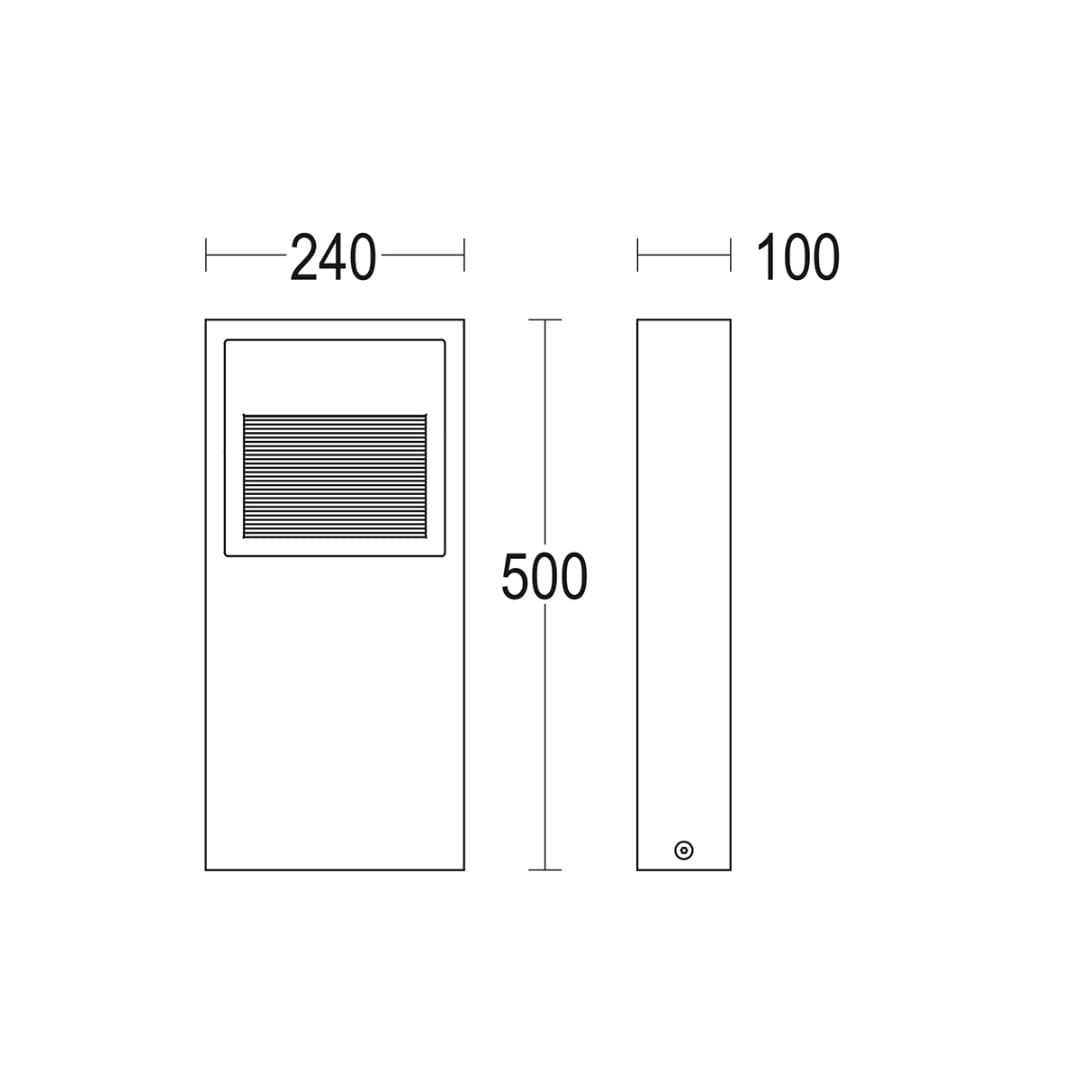 Светильник-столбик MaxiVerso Flat P 500 Ghidini GH1150