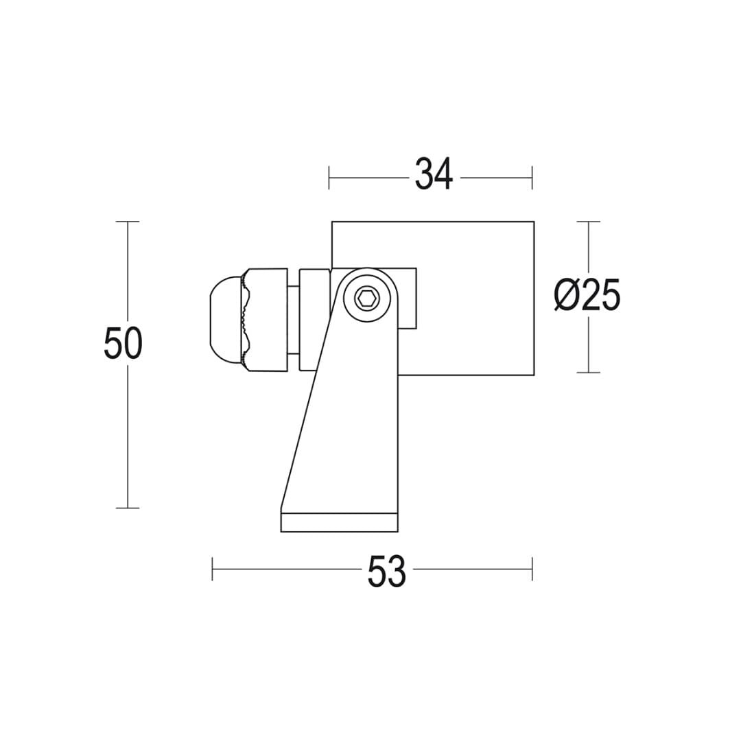 Напольный светильник MicroSegno Spot S Steel 25 Ghidini GH1170