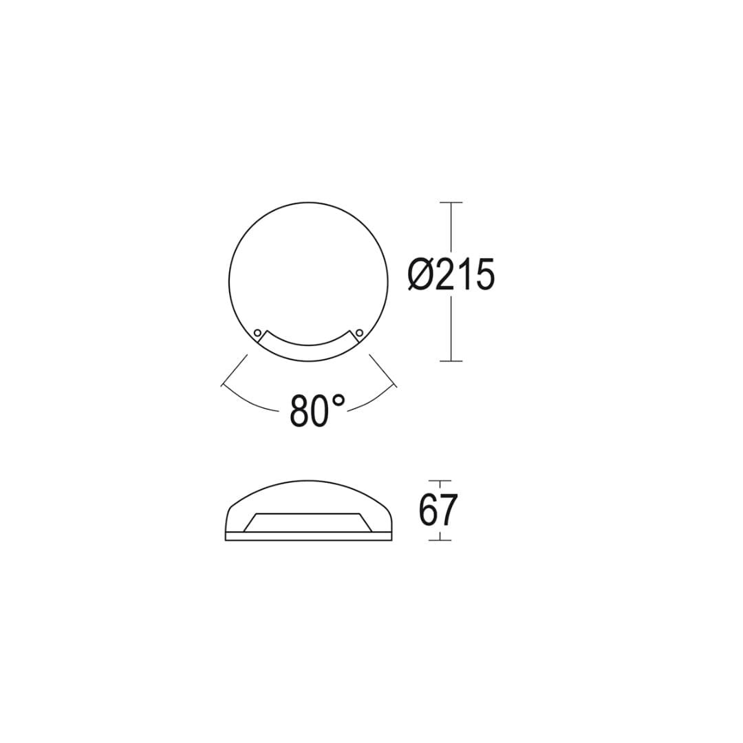 Напольный светильник MaxiGeos 1L Flat 215 Ghidini GH1189