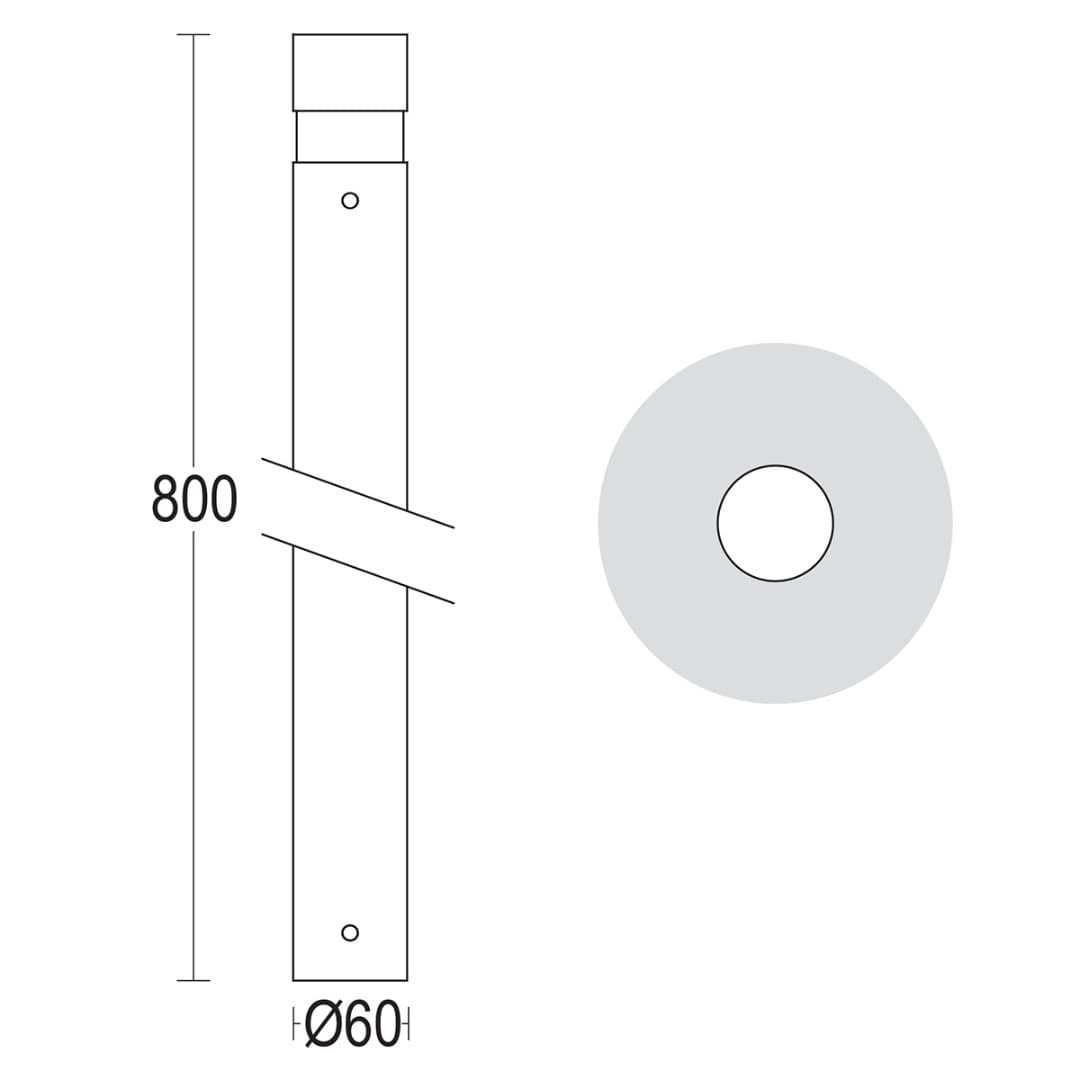 Светильник-столбик MiniTondo D 800 360° Ghidini GH1402