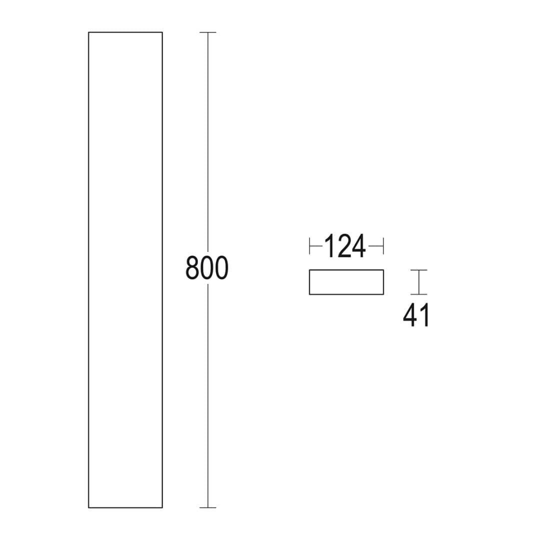 Линейный профиль Rettangolo 800 Ghidini GH1423