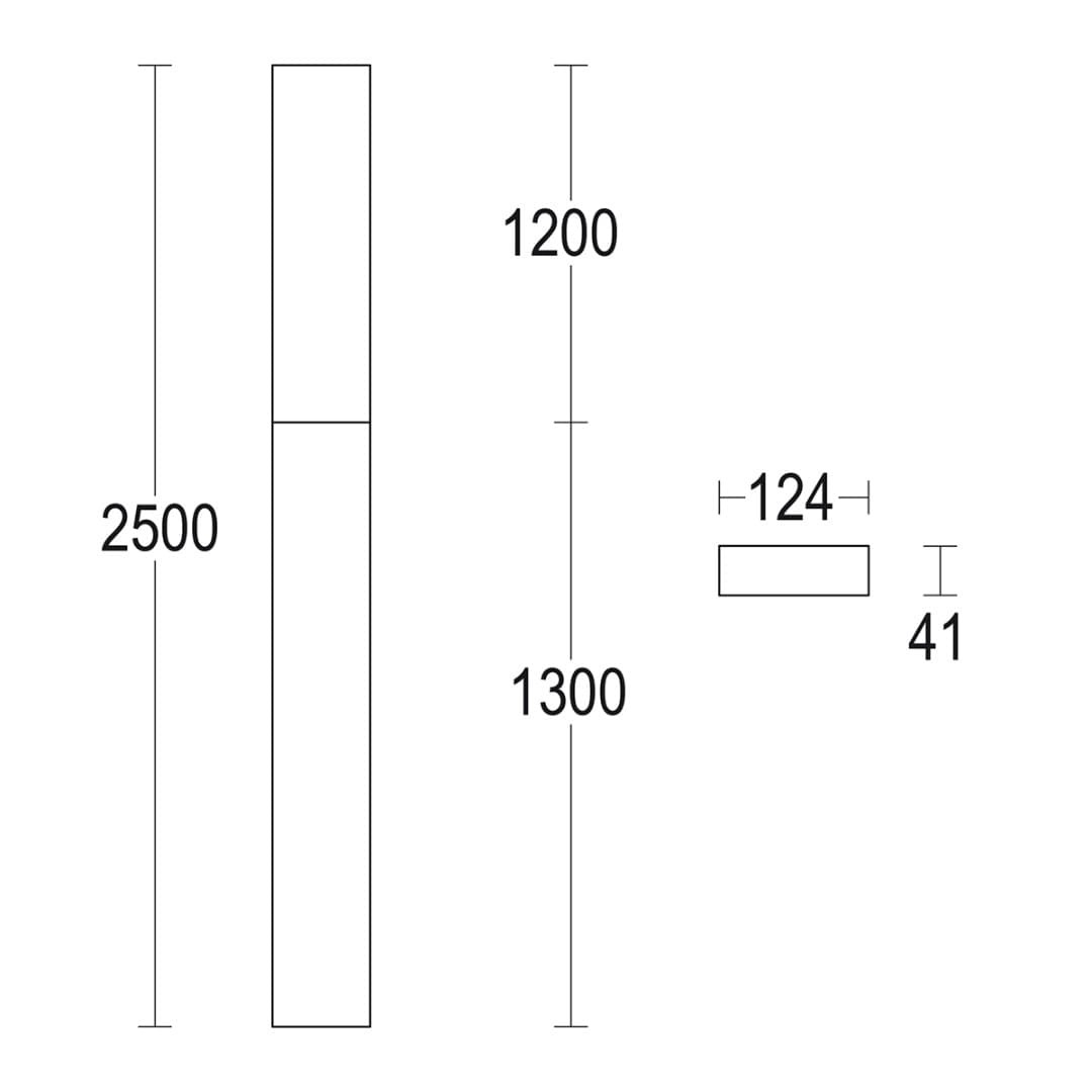 Линейный профиль Rettangolo 2500 Ghidini GH1424