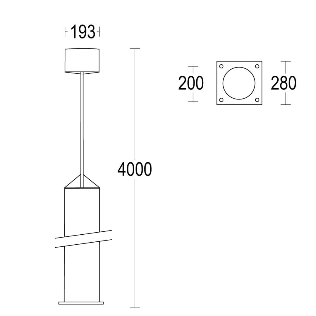 Светильник на опору Clessidra (4000) Ghidini GH1501