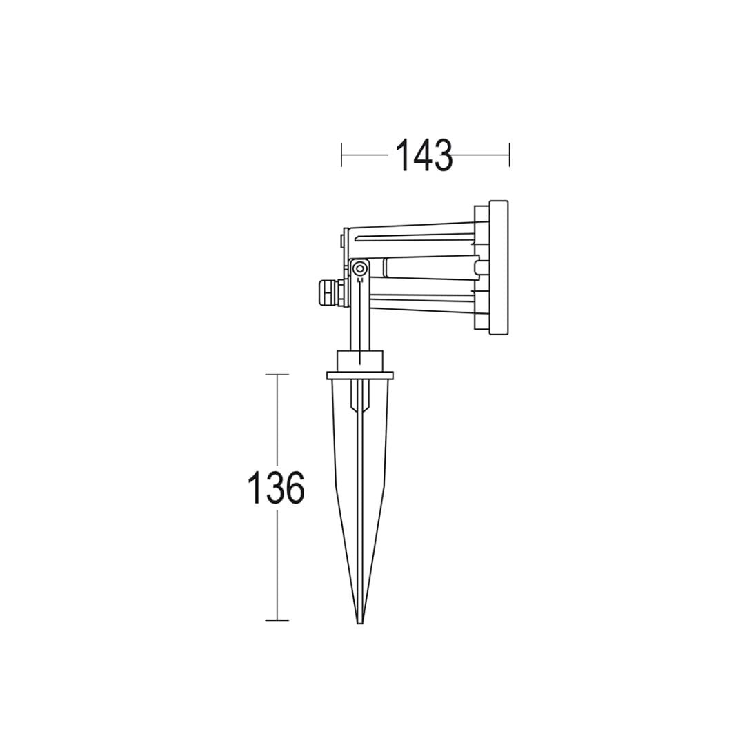 Ландшафтный светильник на колышке MicroMikko 75 Spike Ghidini GH5984